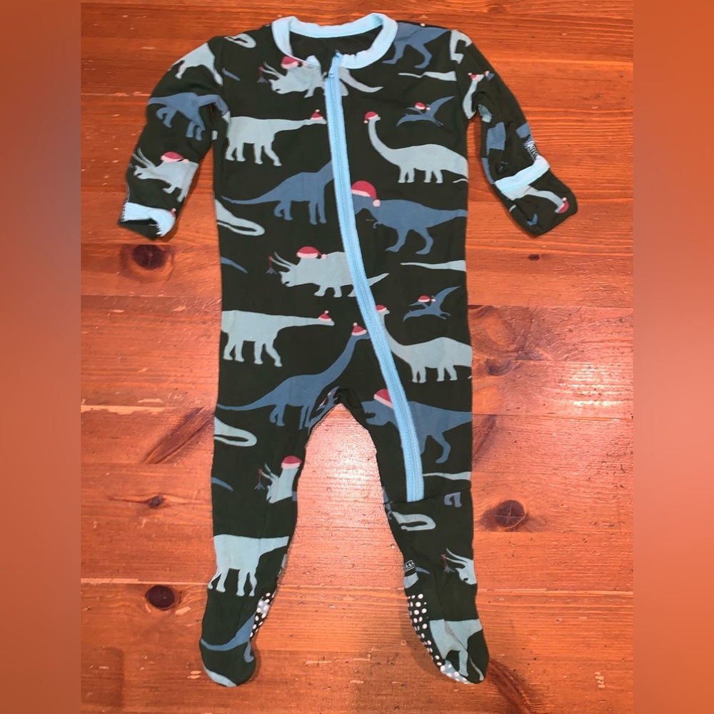 Holiday Dinosaur Bamboo Sleeper Newborn